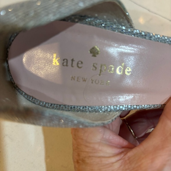 Kate Spade dress shoes, silver sparkle, size 7 - Picture 7 of 9